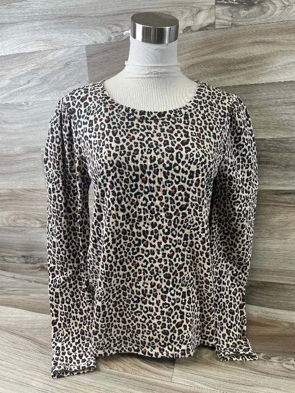 Top Long Sleeve By Loft In Animal Print, Size: Xs