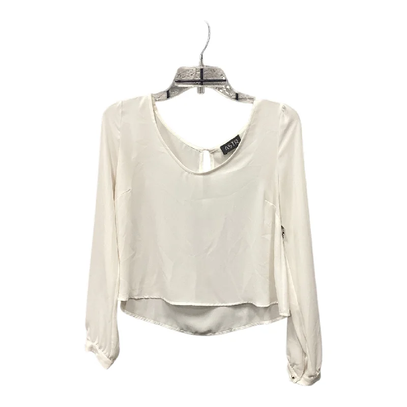 Top Long Sleeve By Astr The Label In White, Size: S