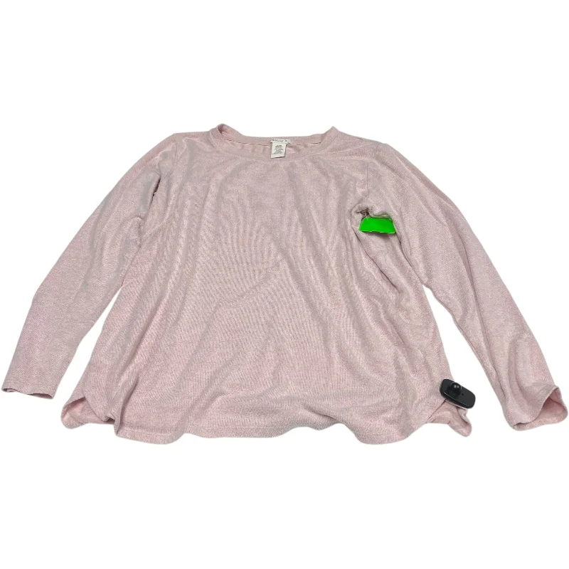 Top Long Sleeve By Matty M In Pink, Size: Xl