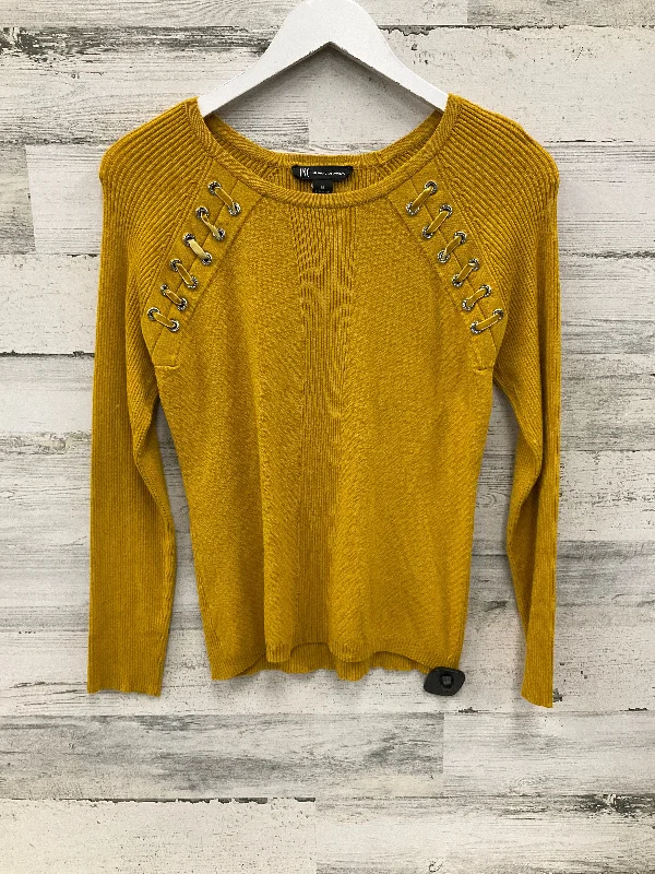 Top Long Sleeve By Inc In Yellow, Size: M