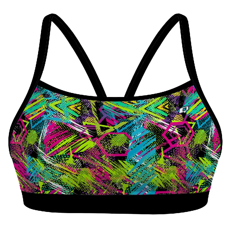 Geometry Dash Classic Sports Bikini Top