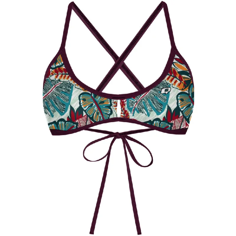 Flower Forest Demi Tieback Bikini Top