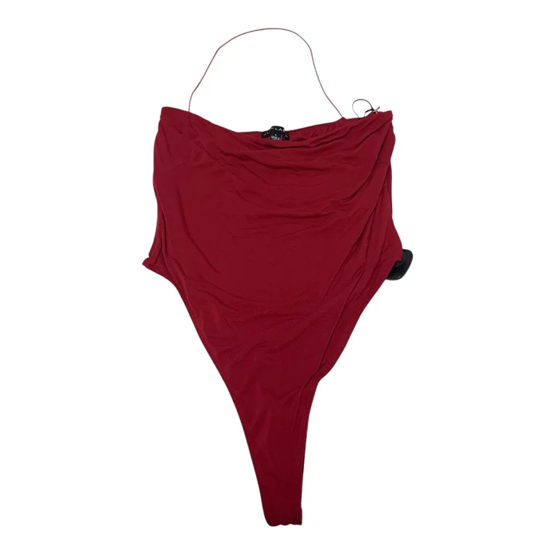 Bodysuit By Clothes Mentor In Red, Size: L