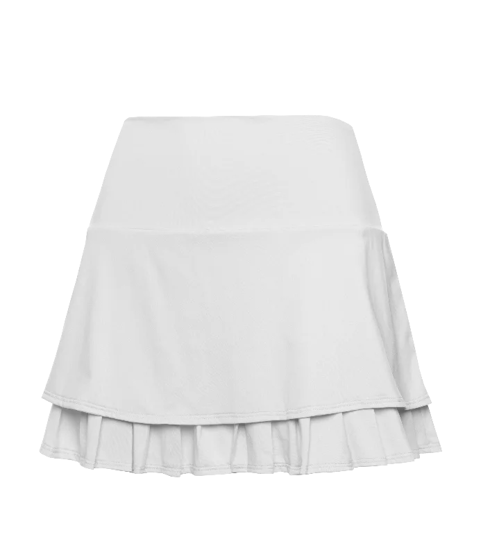 196042-100 | TIER PLEAT SKIRT-14" | WHITE