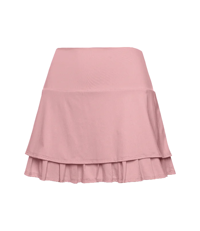 196042-699 | TIER PLEAT SKIRT-14" | SEASHELL