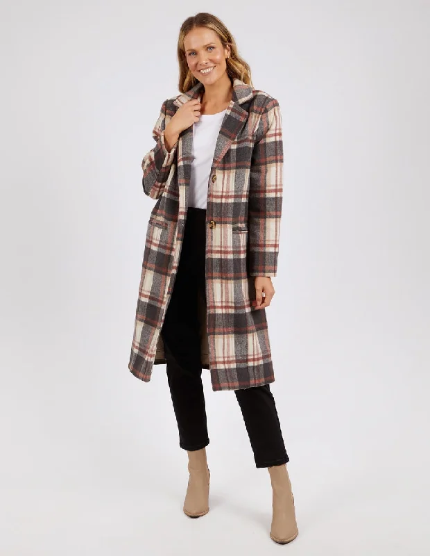 Foxwood Westward Coat Rust Tan Check