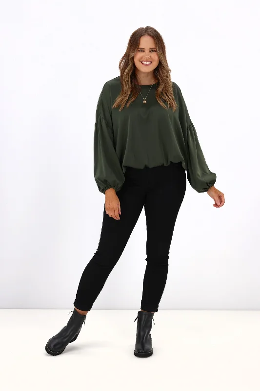 Stella + Gemma Theo Blouse Khaki Green