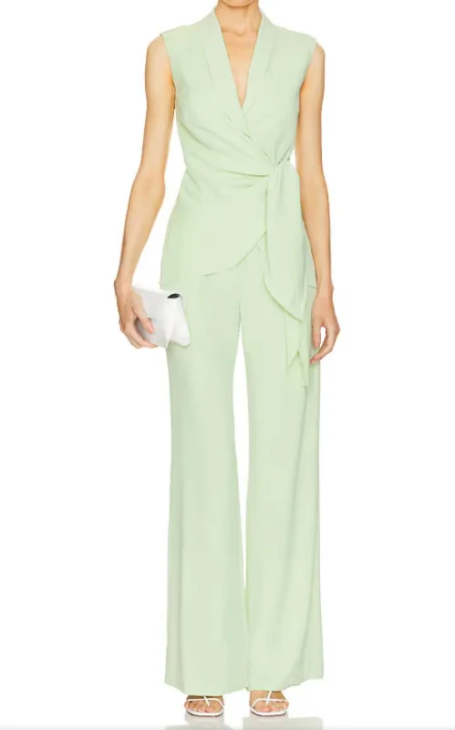 Vera 2 Piece Pant Set In Cucumber