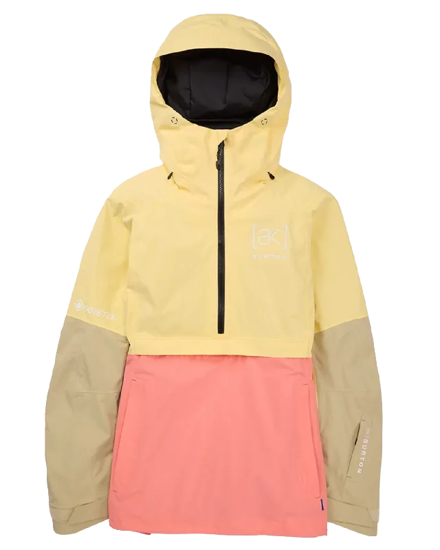 Burton Women's [ak]® Kimmy Gore-Tex 2L Anorak Snow Jacket - Buttermilk/Reef Pink/Mushroom