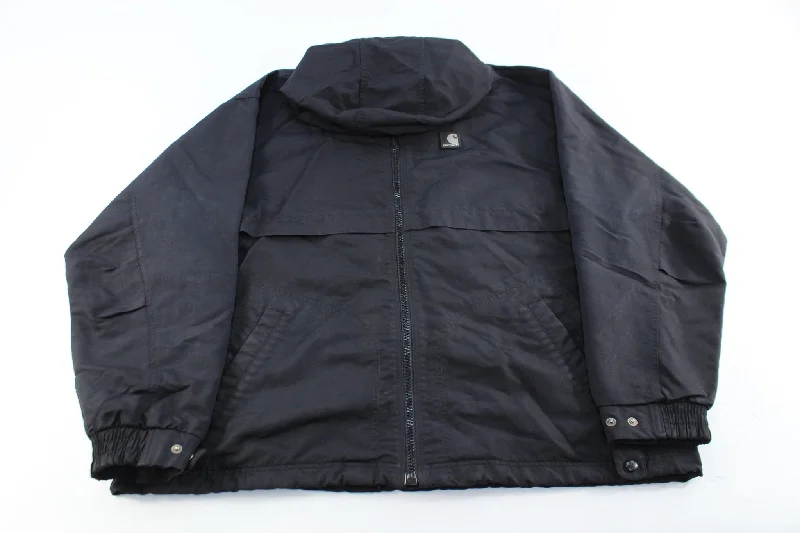 Carhartt Logo Patch Black Zip Up Jacket