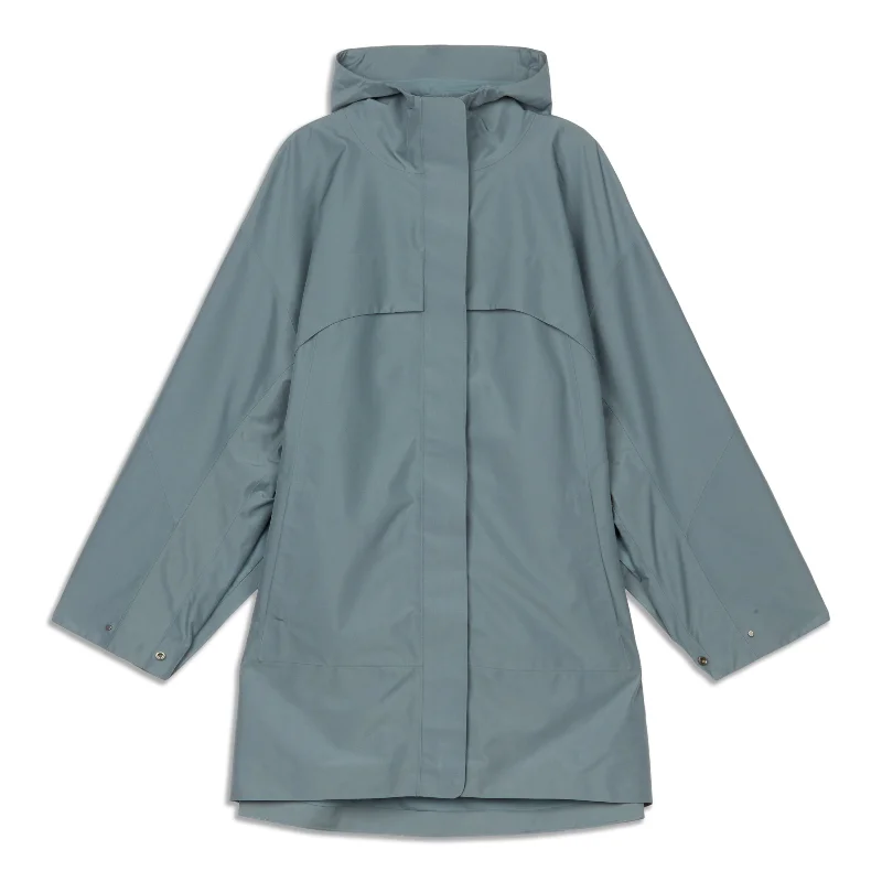 Mid-Length Waterproof Rain Coat - Resale