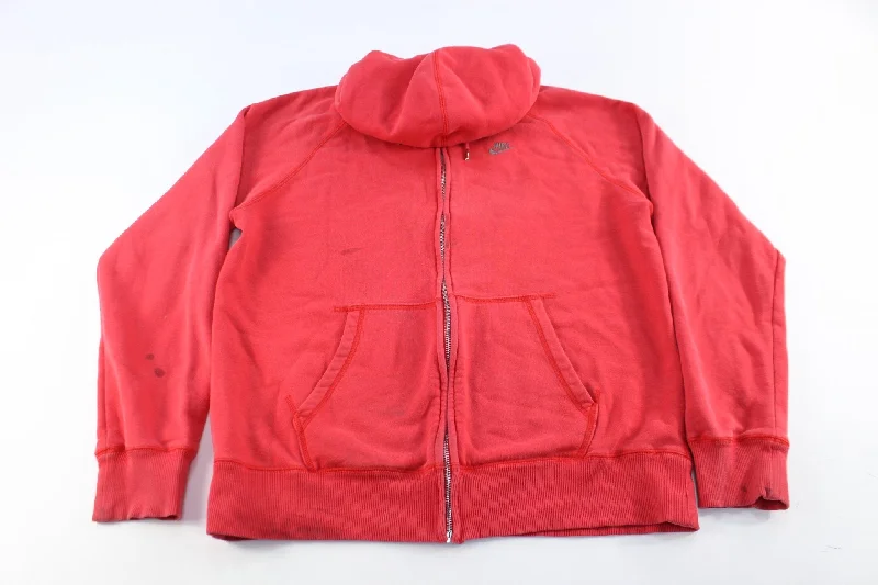 Nike Embroidered Logo Red Zip Up Jacket