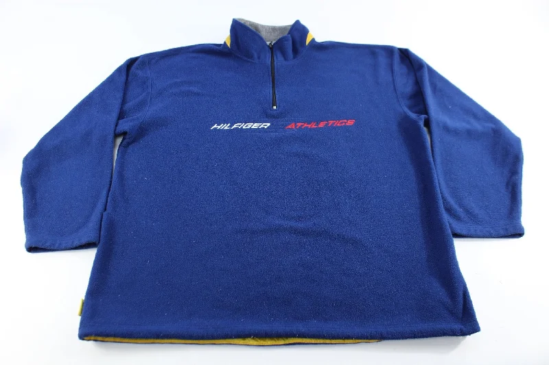 Tommy Hilfiger Athletics Embroidered Blue Fleece Pullover