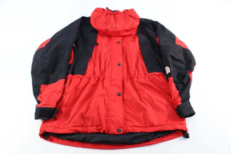 Women's The North Face Embroidered Logo Black & Red Goretex Jacket