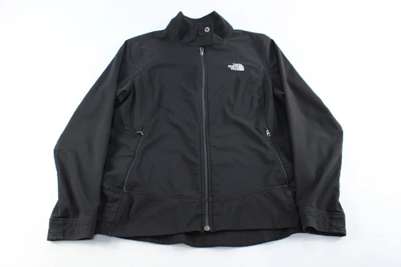 Women's The North Face Embroidered Logo Black Zip Up Jacket