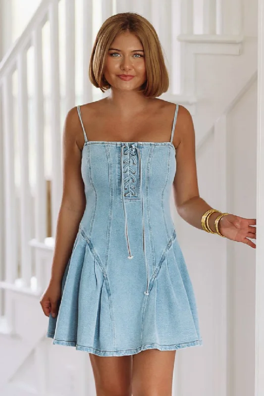 Better Days Denim Mini Dress - Denim