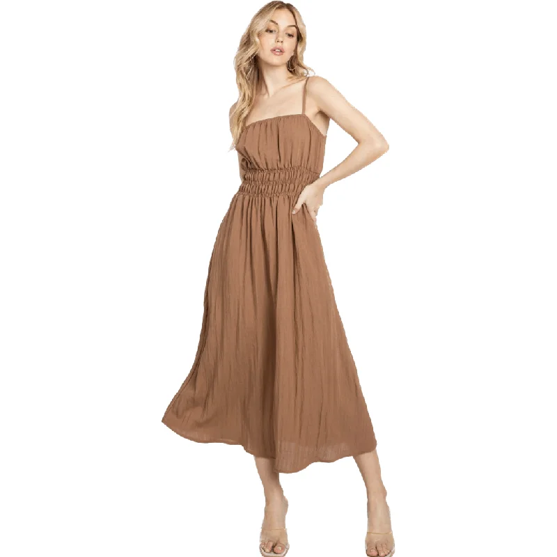 Just Like That Camel Ankle Maxi Dress