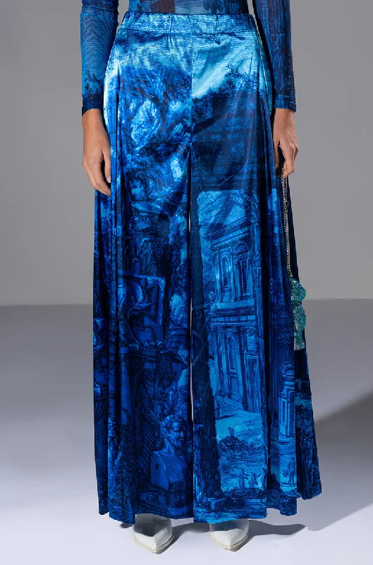 PARADISE ABSTRACT WIDE LEG PANT