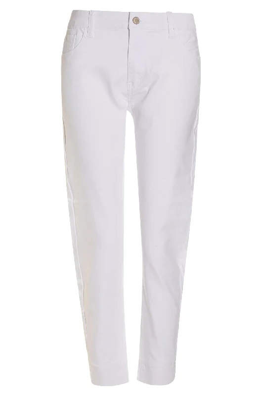 Coloured Denim Capri Jeans | WHITE | 6900AR