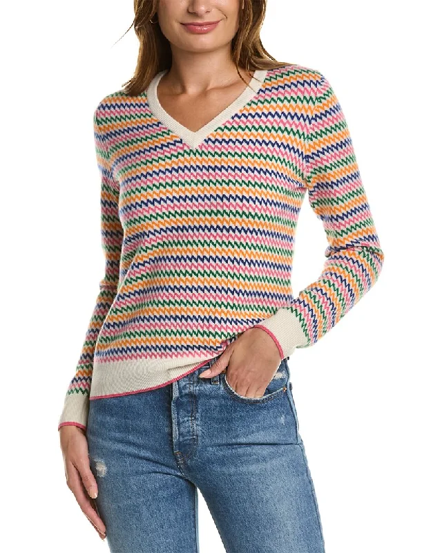 Kier+J Zig-Zag Cashmere Sweater