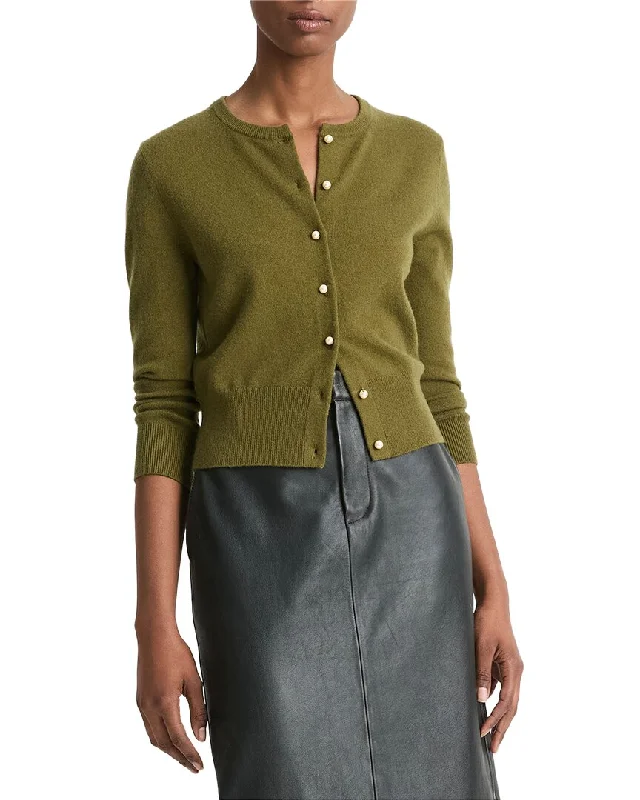 Vince Pearl Button Wool & Cashmere-Blend Cardigan